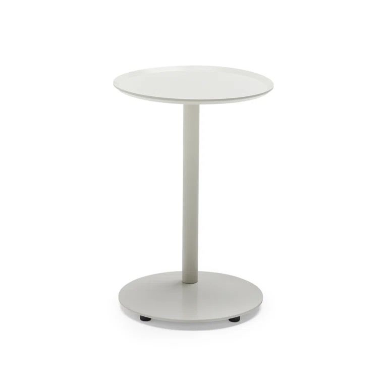 Putty Aluminum Outdoor Circular Side Table