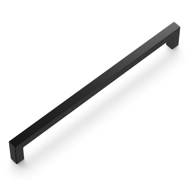 Skylight Matte Black Rectangular Cabinet Handles with Mounting Hardware