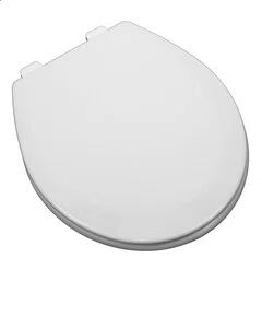 Biscuit Round Wood Toilet Seat with Easy Clean Cover
