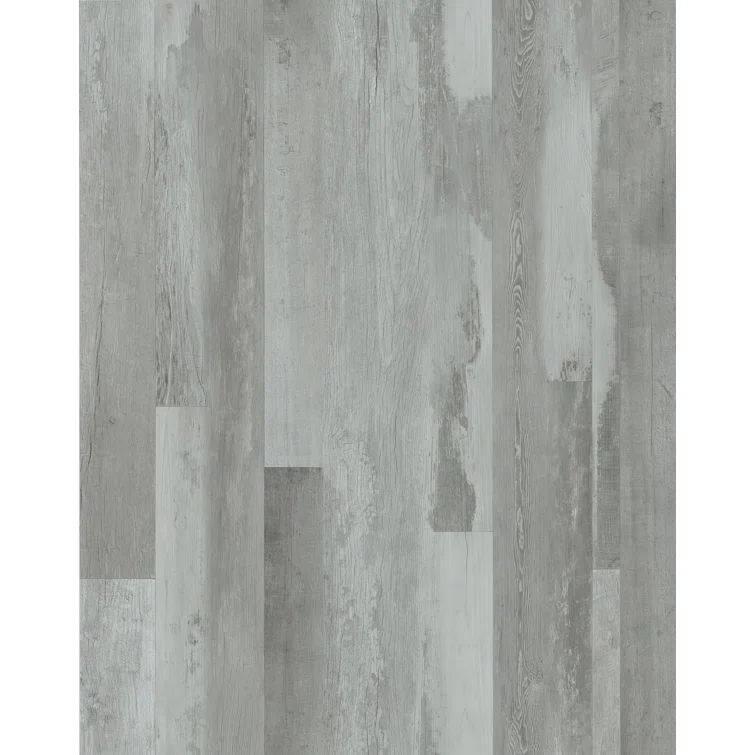 Arctic Distressed Light Gray Wide Vinyl Plank Flooring