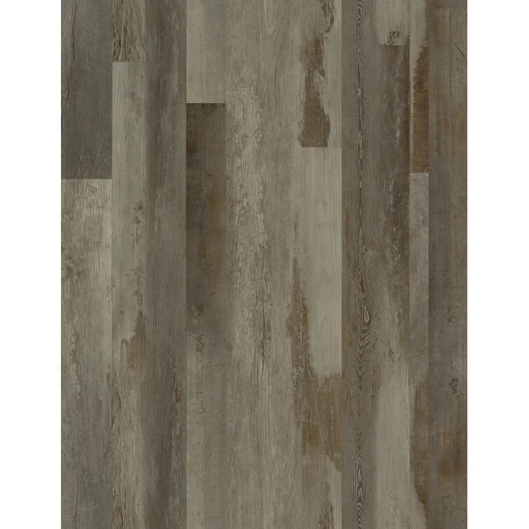 Fumed Distressed Brown Multi Luxury Vinyl Plank Flooring