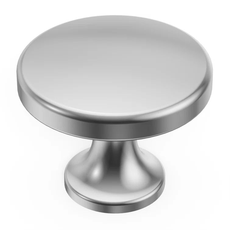 Chrome Round Cabinet Knob 10-Pack with Mounting Hardware