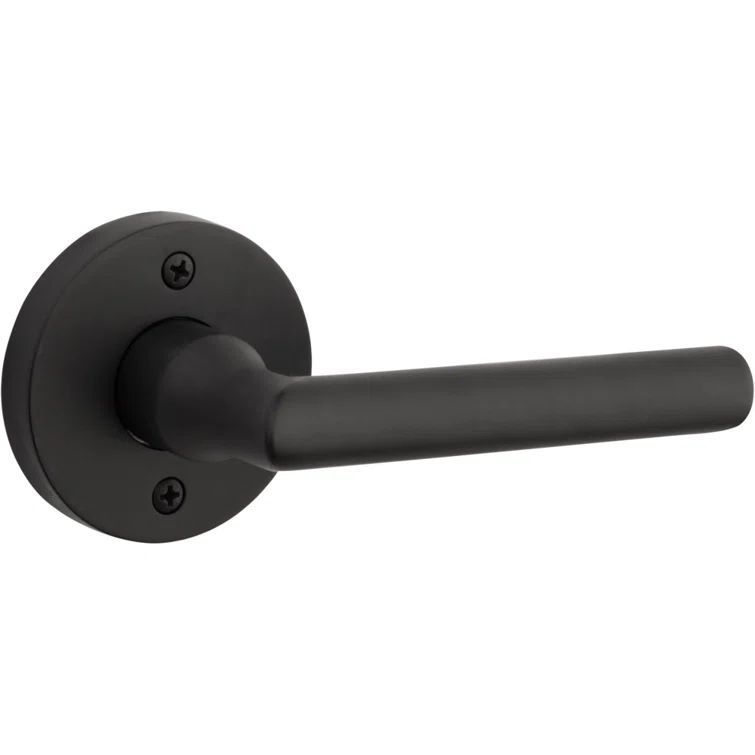 Satin Black Contemporary Full Dummy Door Lever
