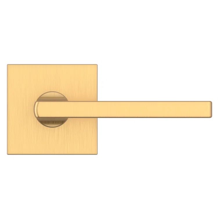 Satin Brass Contemporary Full Dummy Door Lever