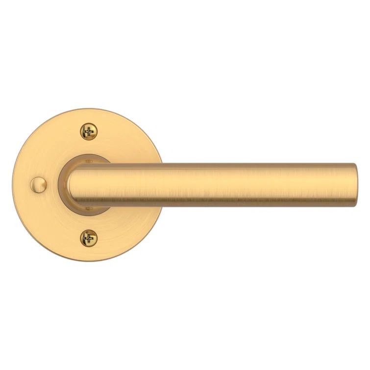 Lifetime Satin Brass Straight Privacy Door Lever