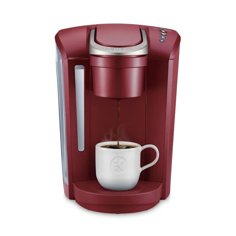Vintage Red Programmable Drip Coffee Maker with Permanent Filter