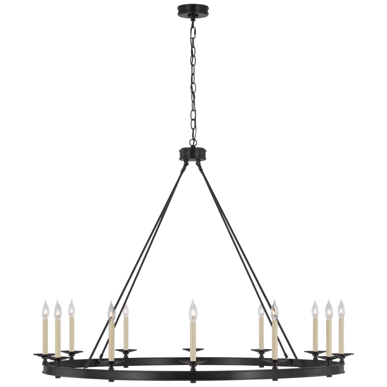 Launceton Bronze 12-Light Candle Chandelier