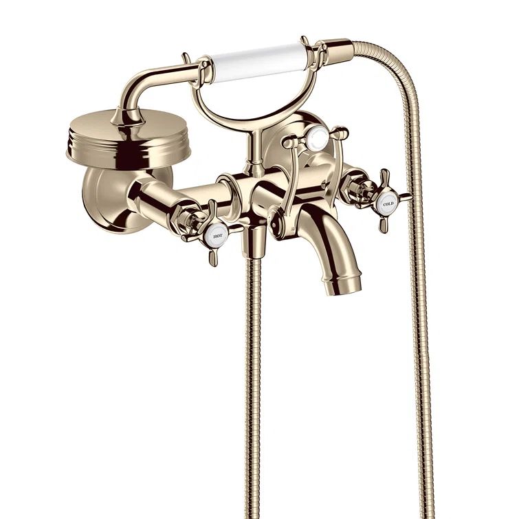 Montreux 2 Handle Bathroom Clawfoot Tub Faucet with Diverter