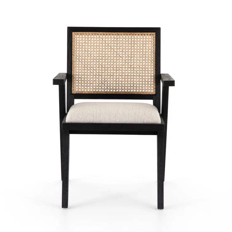 Avant Natural Black Oak and Cane Arm Chair