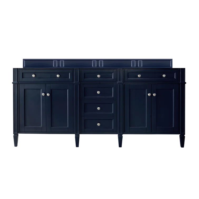 Victory Blue 72'' Double Vanity with Solid Surface Sink