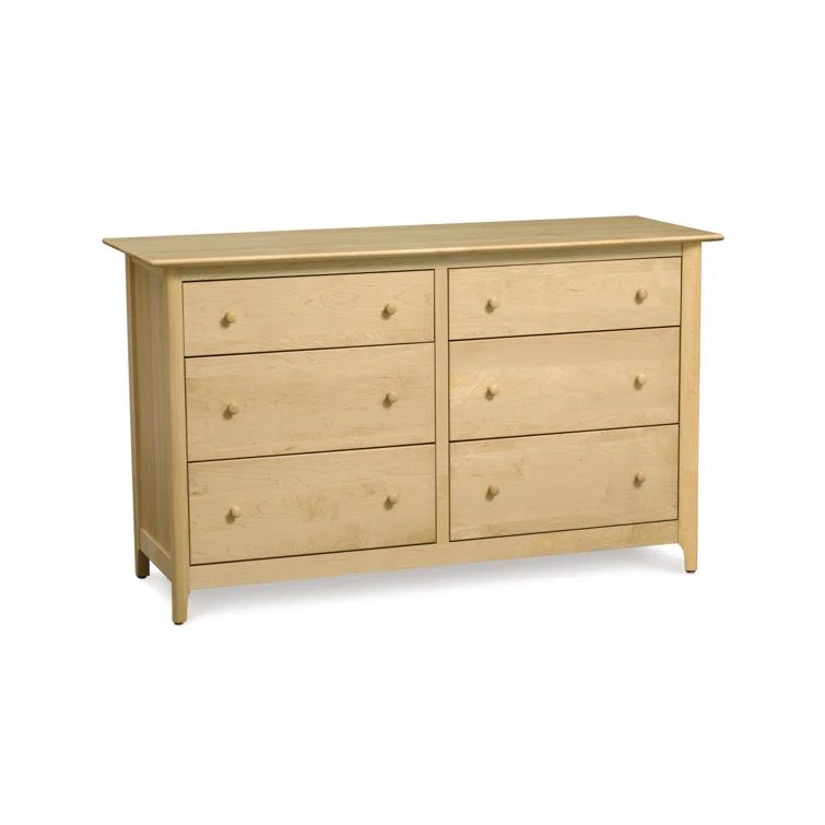 Natural Maple Double Dresser with Soft Close Drawers