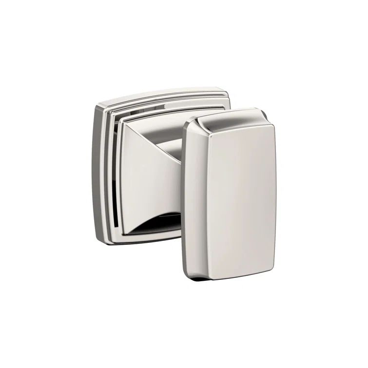 Polished Nickel Single Prong Bathroom Robe Hook