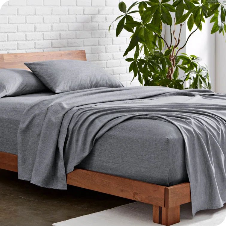 Heathered Midnight Blue Full Microfiber Deep Pocket Sheet Set