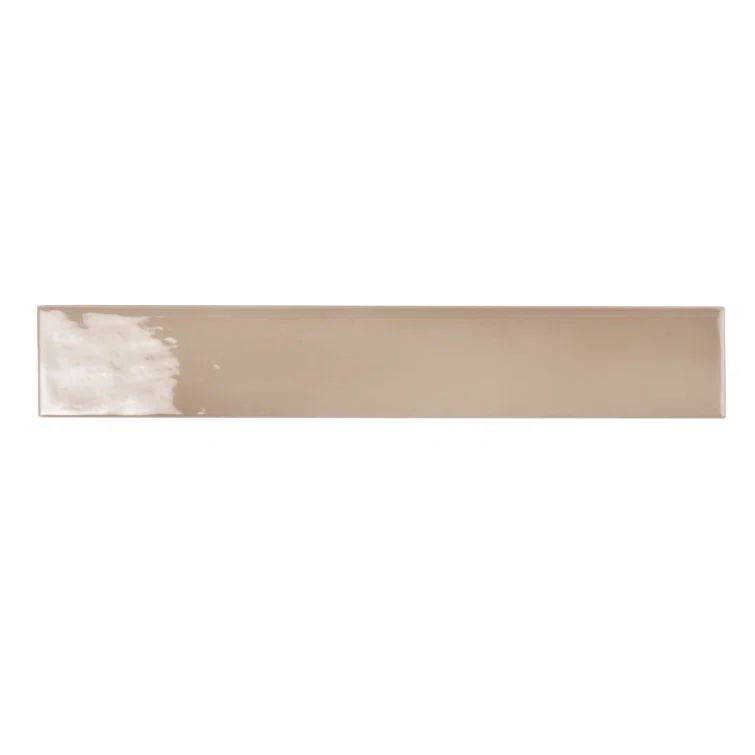 Beige Glossy Ceramic Subway Tile 2.56'' x 15.75''
