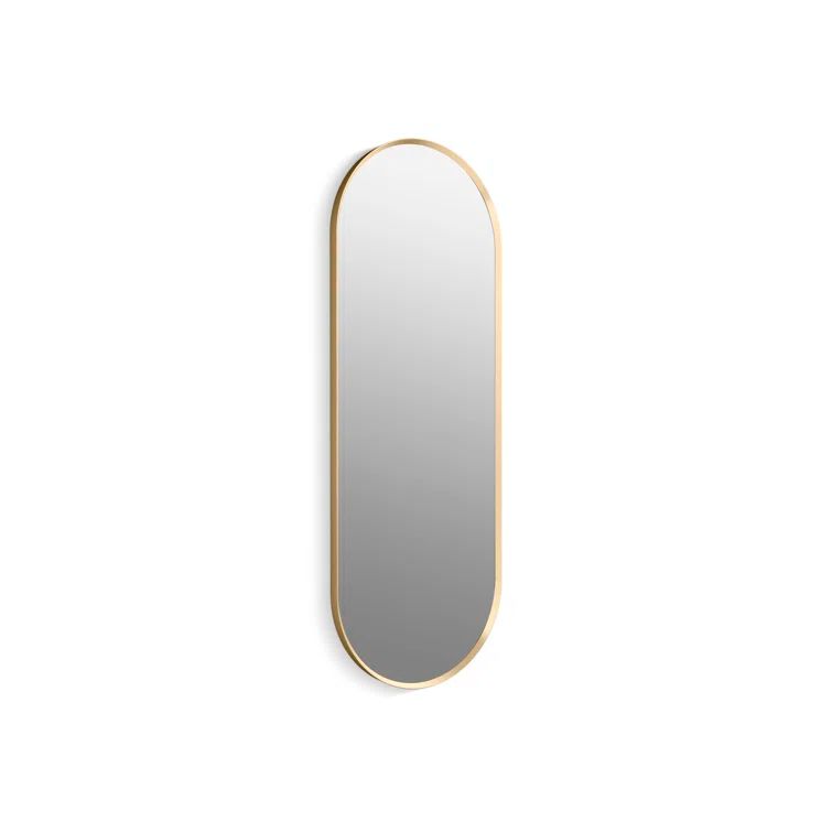 Moderne Brushed Gold 60" x 22" Full Length Vanity Mirror