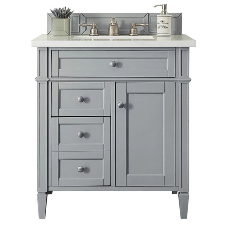 Urban Gray Plywood Single Vanity with Backsplash