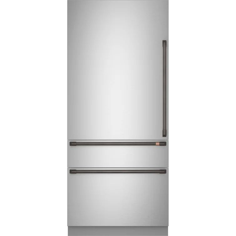 Brushed Black Stainless Steel Refrigerator Handle Kit