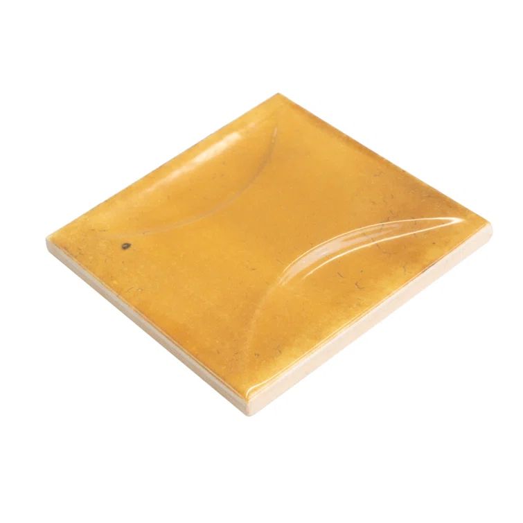 Honey Orange 4x4 Glossy Ceramic Wall Tile