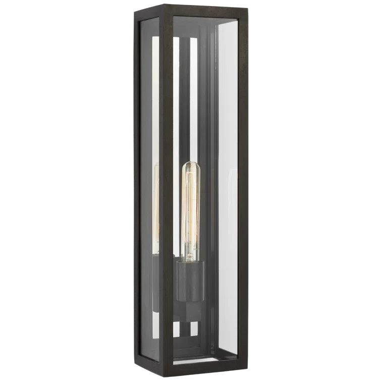 Fresno Black Iron Dimmable Outdoor Wall Lantern