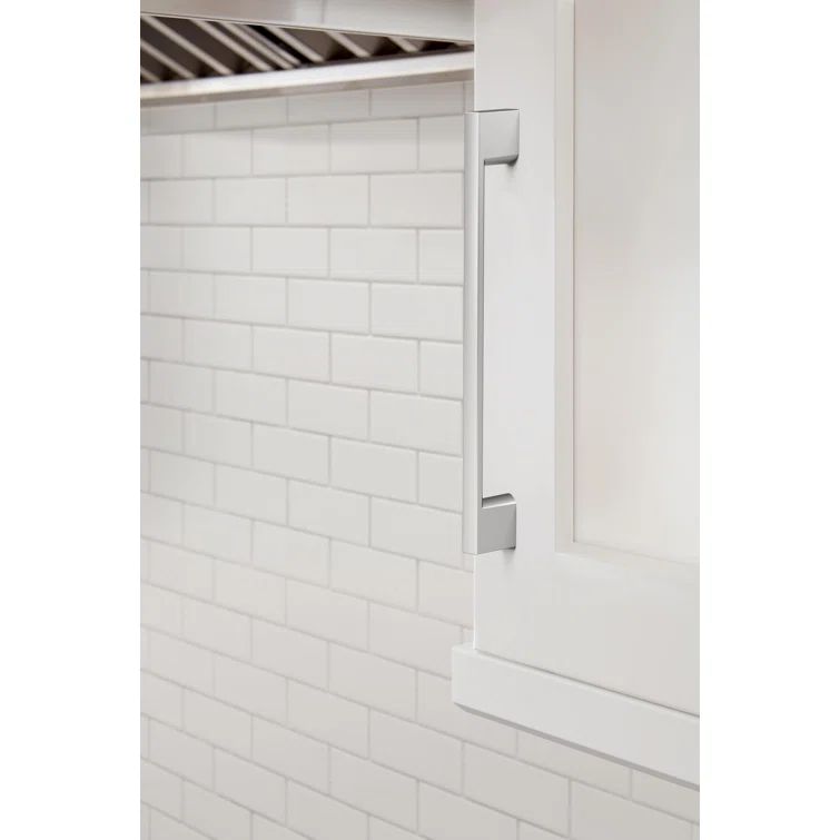 Polished Chrome Modern Cabinet Pull Bar with Mounting Hardware, 10 Pack