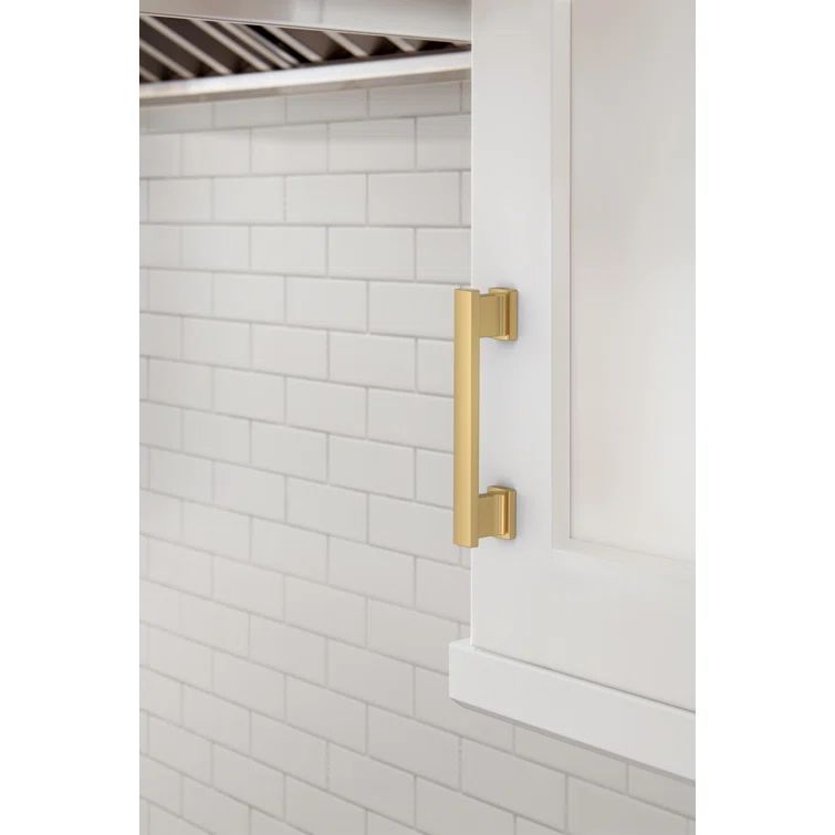 Champagne Bronze Modern Cabinet Pulls with Mounting Hardware, 10 Pack
