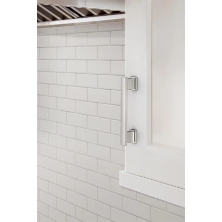 Triomphe Polished Chrome Modern Cabinet Pulls, 10 Pack