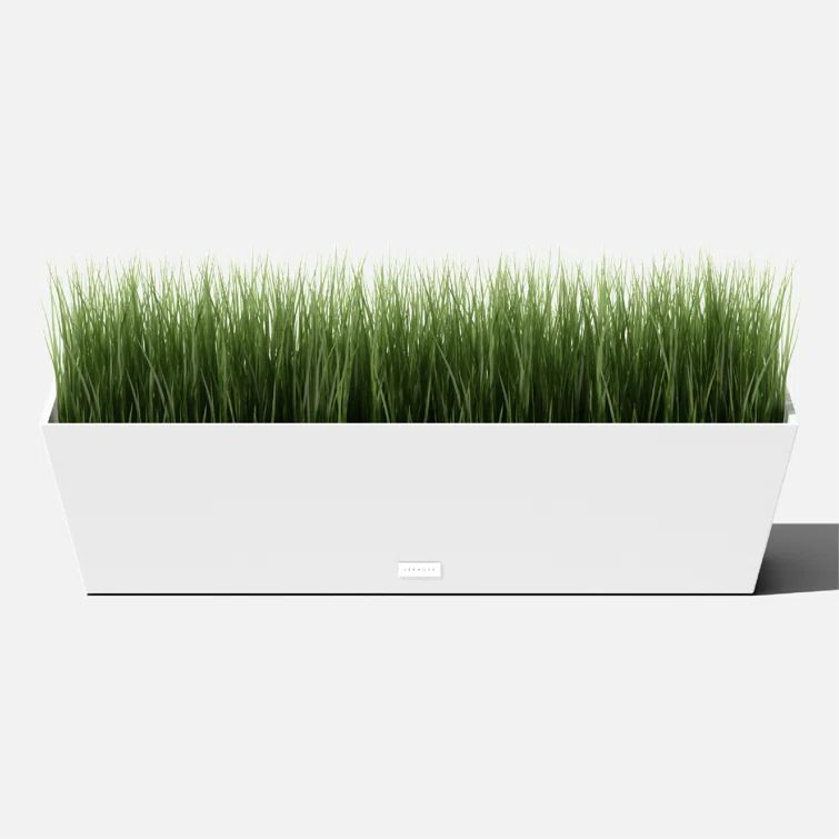 White 36" Recycled Plastic Indoor/Outdoor Window Box Planter