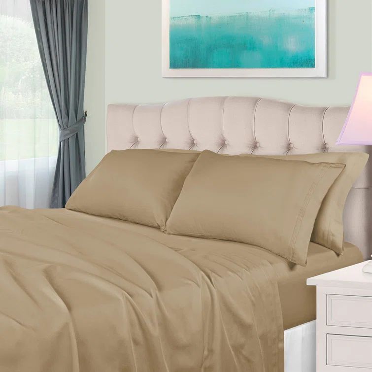 Full Linen Egyptian Cotton Sateen Deep Pocket Sheet Set