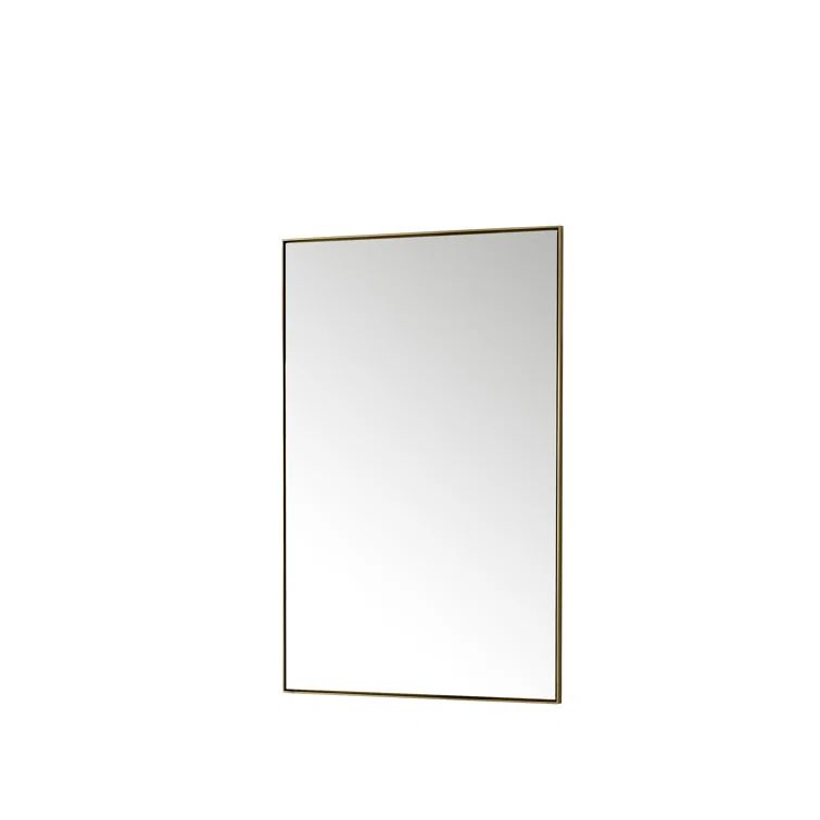 Champagne Brass Rectangular Framed Vanity Mirror 40" x 26"