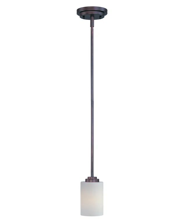 Deven Satin Brass Mini Pendant with Opal White Glass Shade