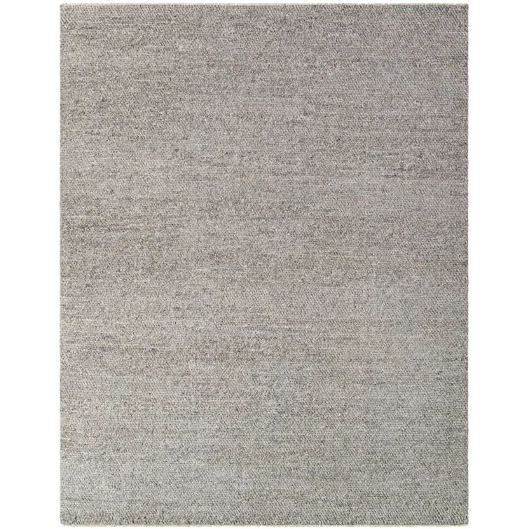 Gray Hand-Knotted Wool 8' x 10' Area Rug