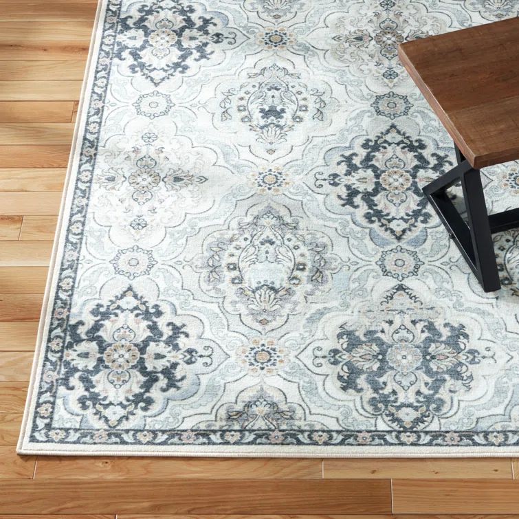 Avani Gray Tufted Washable Non-Slip Rectangular Area Rug
