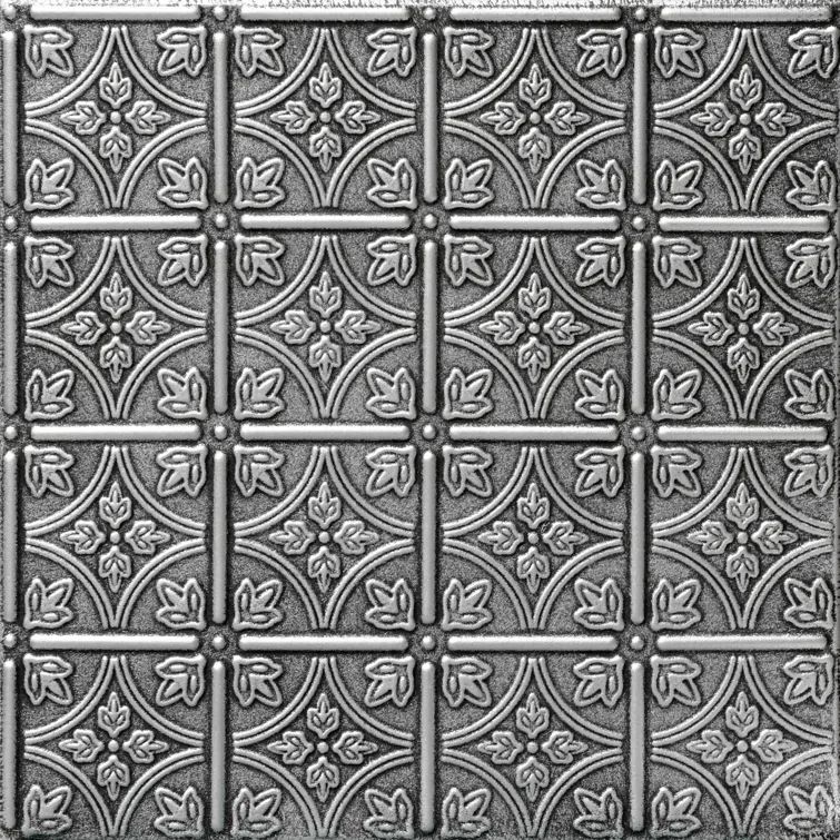 Antique Silver Polystyrene Square Glue-Up Ceiling Tile