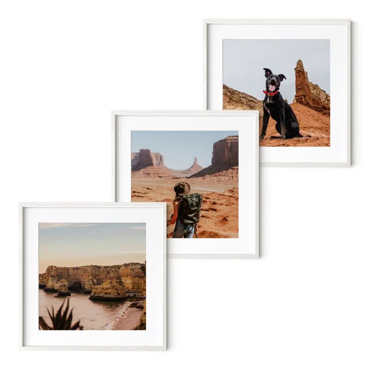 White Oak Wood 20x20 Gallery Wall Frame Set of 3
