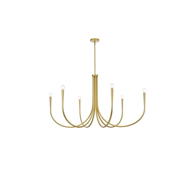 Catalena Gold Brass 6-Light Ambient Chandelier