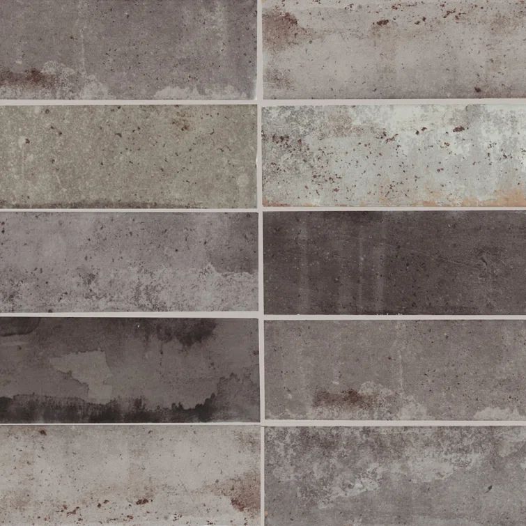 Gray 2" x 6" Zellige Subway Wall Tile