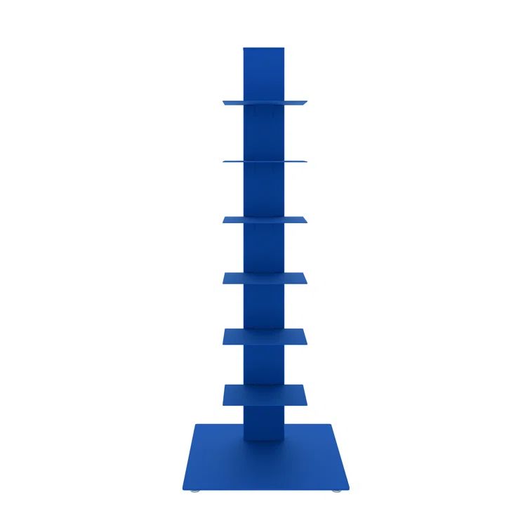 Ajax Blue Steel 6-Tier Ladder Bookcase