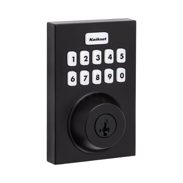Matte Black Smart Electronic Deadbolt with Keypad