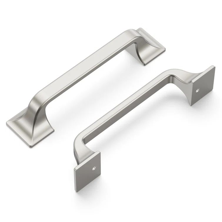 Satin Nickel 3-3/4" Modern Farmhouse Cabinet Pulls with Mounting Hardware