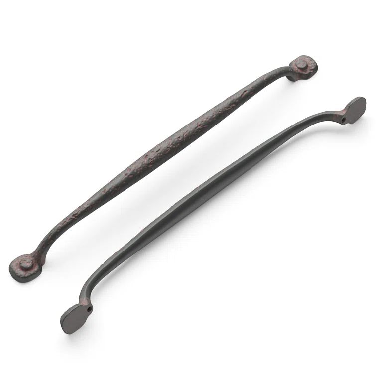 Rustic Iron 12" Traditional Cabinet Handles, 5-Pack