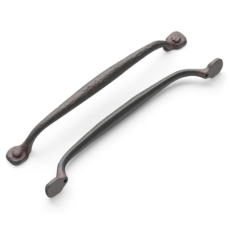 Rustic Iron 8-13/16" Matte Cabinet Pulls with Mounting Hardware, 5-Pack