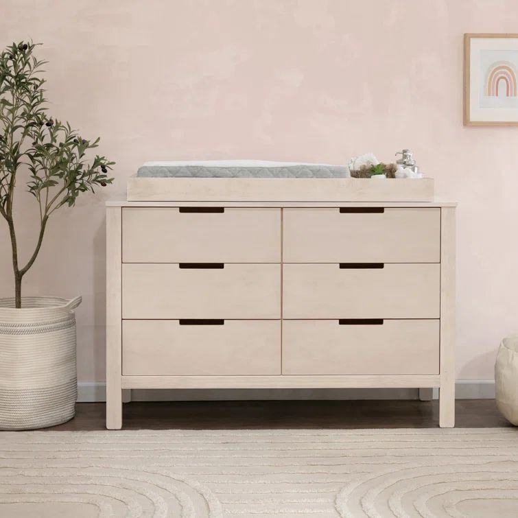 Washed Natural Double Nursery Dresser with Soft Close Drawer