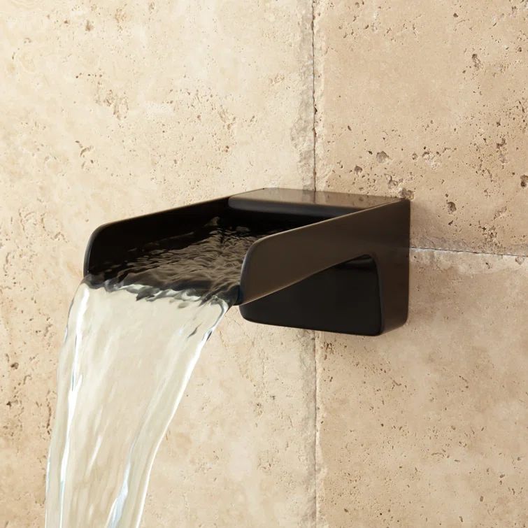 Brushed Nickel Wall Mounted Waterfall Tub Spout
