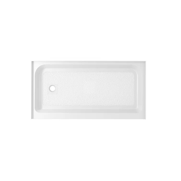 Glossy White 60x32 Inch Acrylic Single Threshold Shower Base