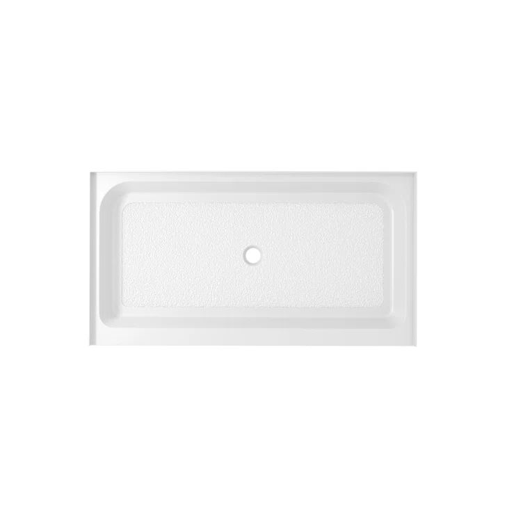 Glossy White 60'' x 32'' Acrylic Rectangular Shower Base