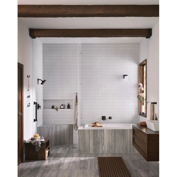 Matte Black Stainless Steel 20.96" Modern Grab Bar