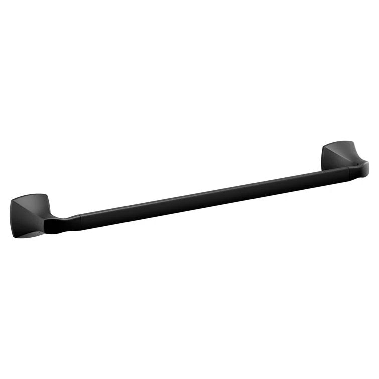 Matte Black 18" Wall Mounted Towel Bar