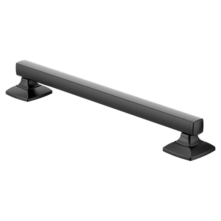 Matte Black Stainless Steel Transitional Bathroom Grab Bar