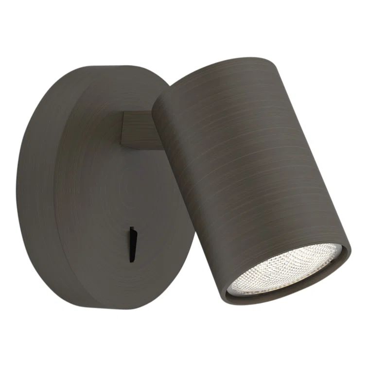 Bronze Adjustable LED Wall Sconce with Metal Shade