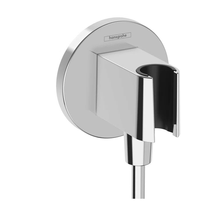 Chrome Wall-Mounted Shower Bracket with Holder